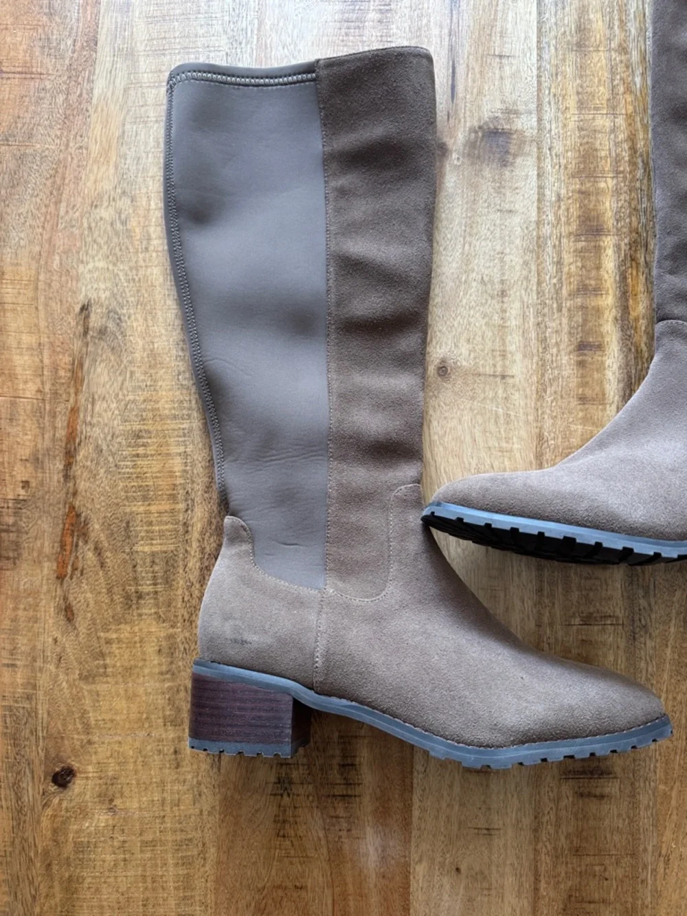 Blondo Symone Waterproof Knee High Boots side zipper cow suede leather 9.5